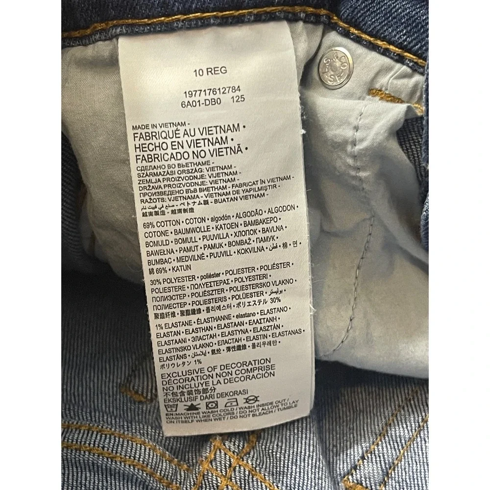 Signature by Levi Strauss Girls Vintage High Rise Mom Shorts Floral Blue Size 10
